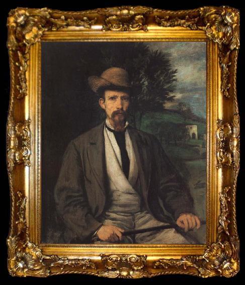 framed  Hans von Maress Self-Portrait with Yellow Hat, ta009-2
